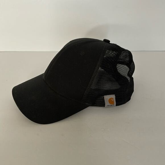 Carhartt Men’s Hat Snap Back Black with Logo - Picture 1 of 4
